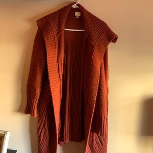 Orange cardigan